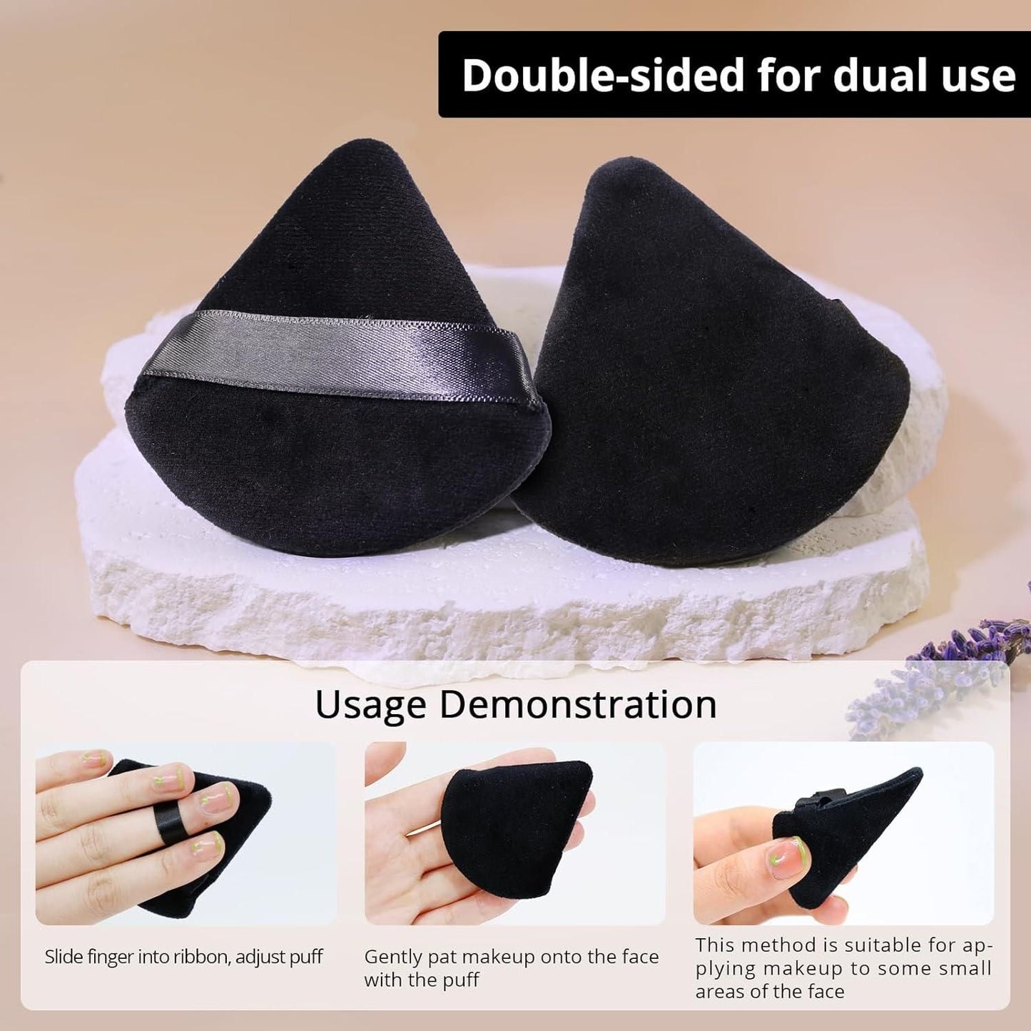 Triangle Powder Puff for Face Makeup – Loose Powder Applicator (Pack of 1)