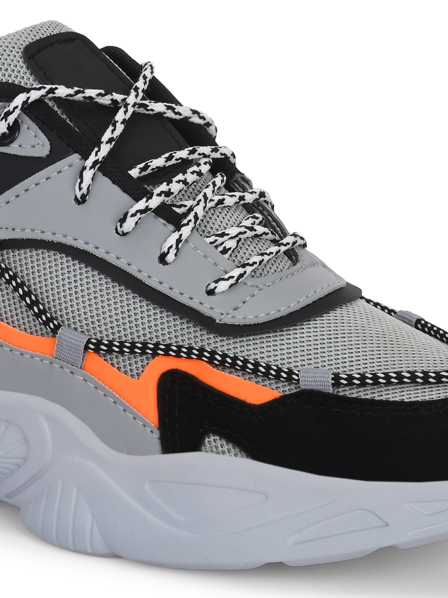 Men’s Grey Sports Shoes – Flexible Lightweight Design with Cushioned Foam Insole