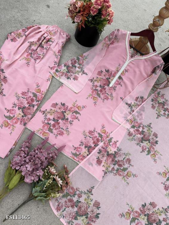 Elegant Suits Sharara Set β JF-008 | Pure Faux Georgette Sharara Set