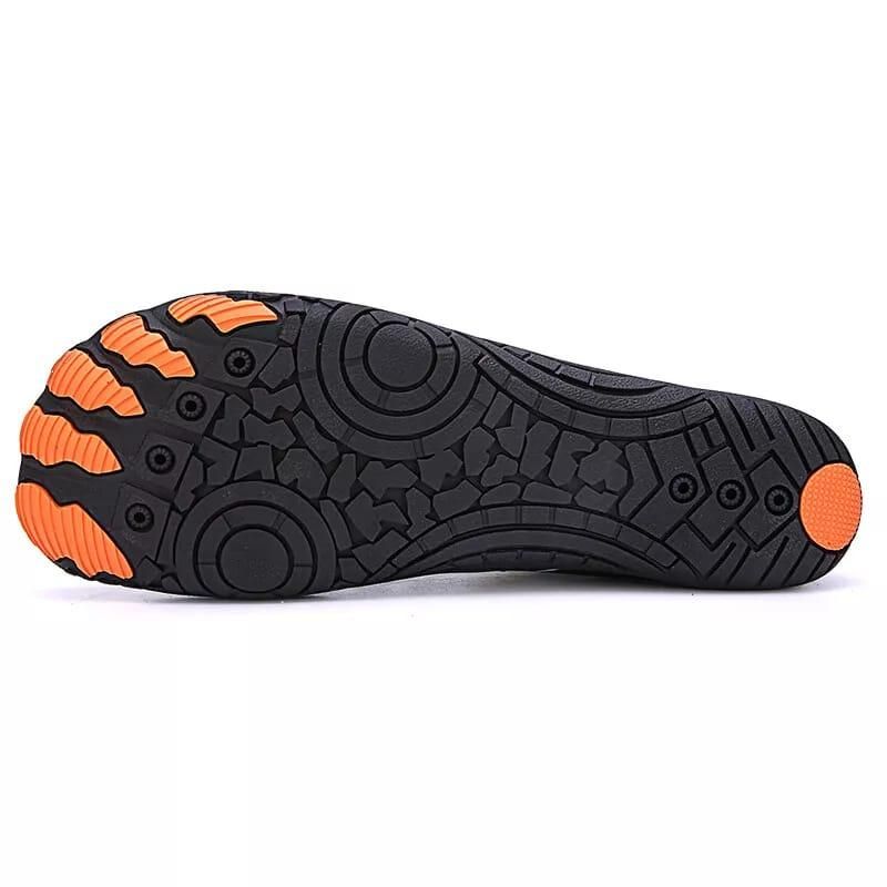 Men’s Non-Slip Barefoot Shoes – Black Mesh Casual Lace-Up Shoes, Lightweight & Comfortable