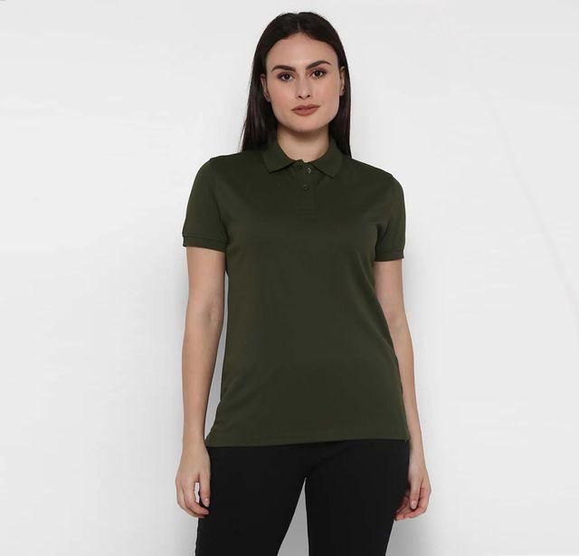 Ketex Red Cotton Blend Polo Neck T-shirt