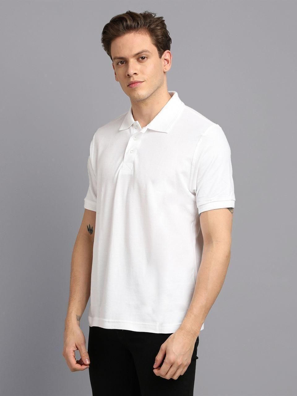 Men’s Matte Solid Half Sleeve Polo T-Shirt – Comfortable Casual Wear, Assorted Colors