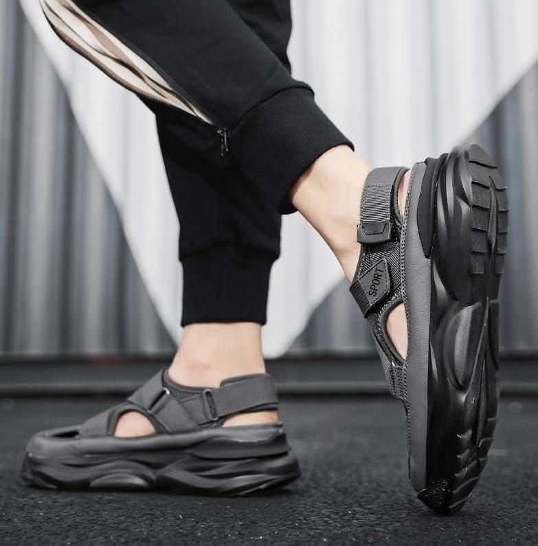 Men’s Closed Toe Breathable Sandals – Casual Synthetic Upper with Durable Rubber Sole