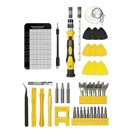 Screwdriver Repair Tool Kit with Case – Professional Hand Tools for Cellphone, Laptop & DIY (Yellow)