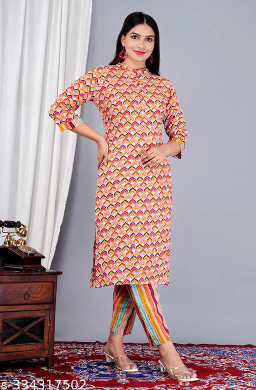 Women’s Kurta Pant Set with Dupatta | Ethnic Wear for Festivals, Weddings & Casual Occasions