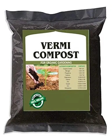 Vermicompost Fertilizer for Plants | 100% Organic Natural Manure for Healthy Growth (Pack of 2)