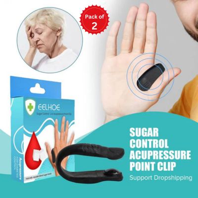 Sugar Control LI4 Acupressure Point Clip – Wearable Hand Massager (Pack of 2)