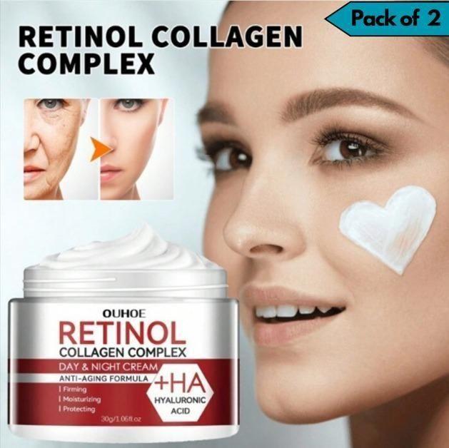 Retinol Collagen Complex Day & Night Cream – Pack of 2, 150g | Anti-Aging & Skin Repair
