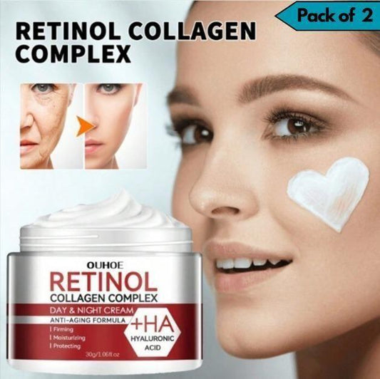 Retinol Collagen Complex Day & Night Cream – Pack of 2, 150g | Anti-Aging & Skin Repair