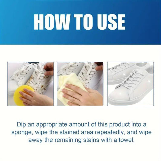 Multipurpose Whitening Cleaning Cream with Sponge | Stain Remover for Kitchen, Tiles, Sink &amp; Household Use (Pack of 1)