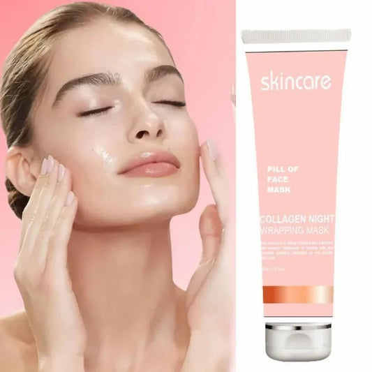 Korean Collagen Night Wrapping Peel-Off Mask – Pack of 1 | Skin Hydration & Repair
