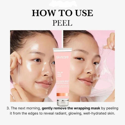 Korean Collagen Night Wrapping Peel-Off Mask – Pack of 1 | Skin Hydration & Repair
