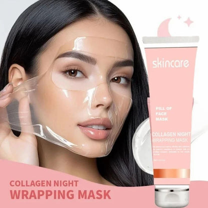 Korean Collagen Night Wrapping Peel-Off Mask – Pack of 1 | Skin Hydration & Repair