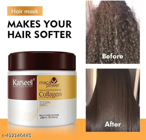 Collagen Expert Absolute Repair Hair Mask – Deep Conditioning for Dry & Damaged Hair | With Gold Quinoa & Wheat Protein (200ml, Pack of 1)