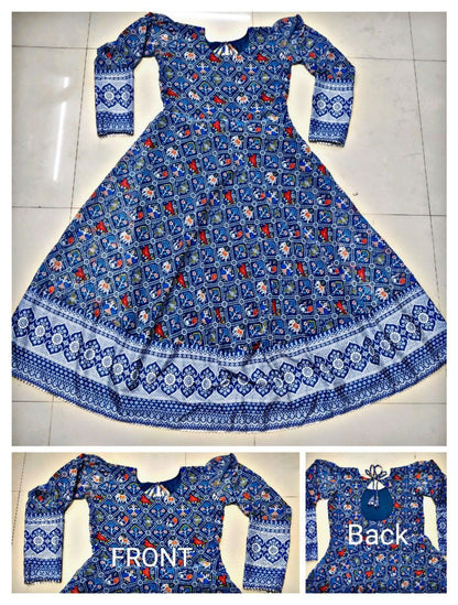 Women’s Printed Georgette Gown – Stylish Fancy Party Wear for Wedding & Festive Functions