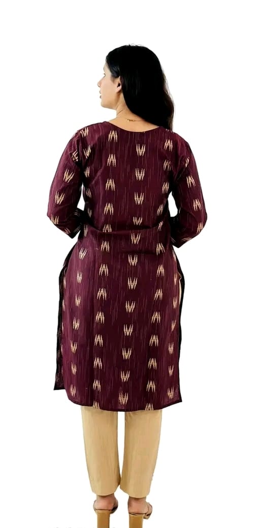 Women’s Cotton Kurta Pant Set with Dupatta – Printed Sharara Style Ethnic Dress