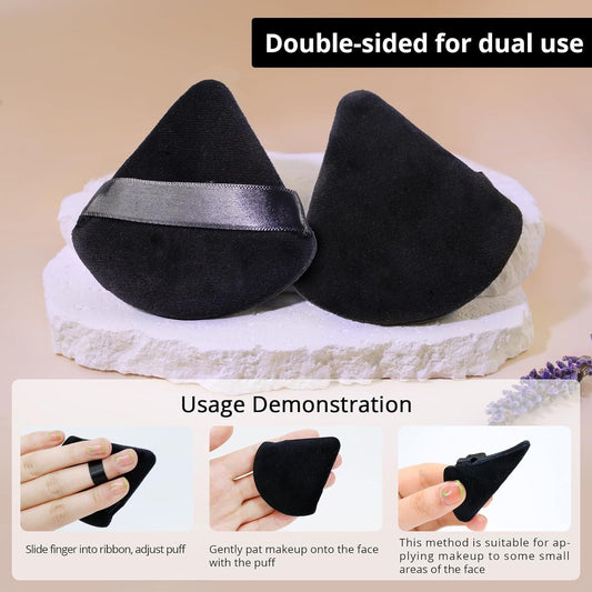 Triangle Powder Puff for Face Makeup – Loose Powder Applicator (Pack of 1)