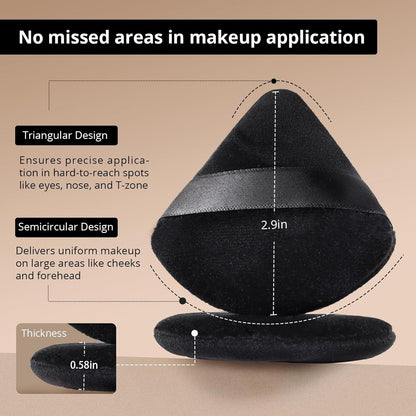 Triangle Powder Puff for Face Makeup – Loose Powder Applicator (Pack of 1)