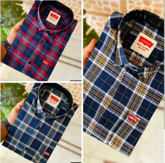 Men’s Cotton Check Shirts Pack of 3 | Multicolor Casual & Formal Wear