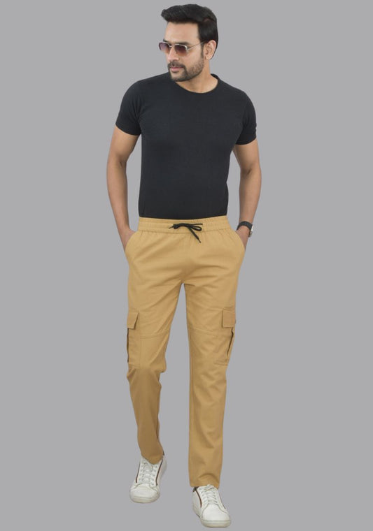 Men’s Cotton Satin Joggers with 5 Pockets – Stylish & Comfortable Cargo Pants