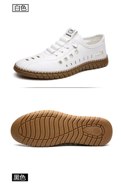 Men’s White Laser Cut Casual Shoes – Stylish & Comfortable Footwear