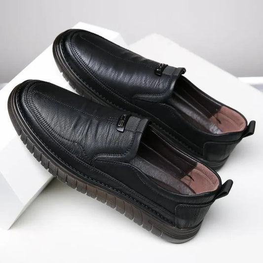 Men’s Black Leather Shoes – Comfortable Flexible Casual & Formal Footwear