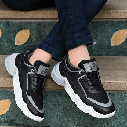 Men’s Grey Stylish Sport Shoes – Flexible Lightweight Design with Cushioned Foam Insole