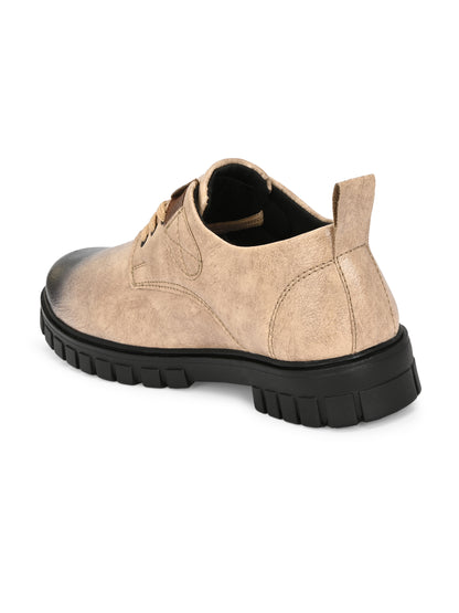 Men’s Beige Casual Shoes – Flexible Design with Cushioned Foam Insole for Comfort