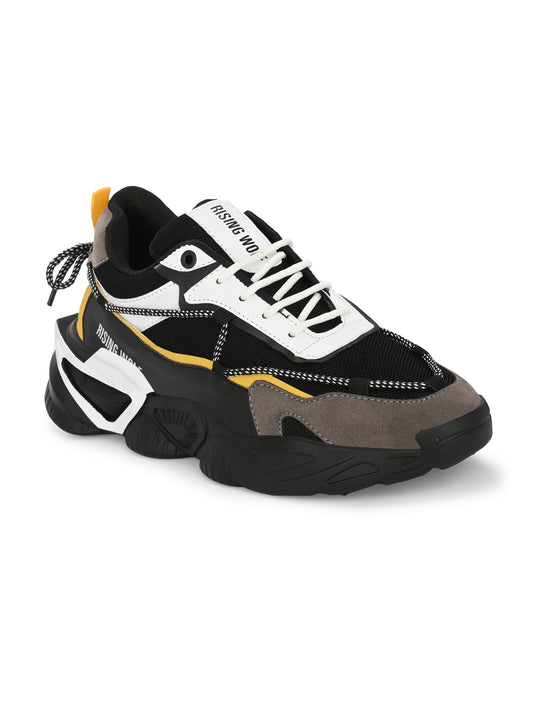 Men’s Black Leather Casual Shoes – Flexible Design with Cushioned Foam Insole