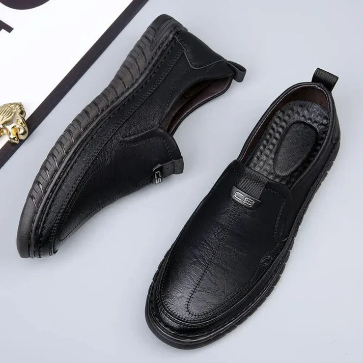 Men’s Black Leather Shoes – Comfortable Flexible Casual & Formal Footwear