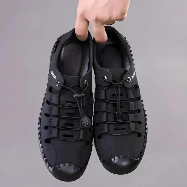 Men’s Black Casual Sandals – Comfortable Flexible Footwear