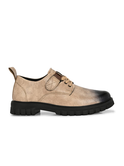 Men’s Beige Casual Shoes – Flexible Design with Cushioned Foam Insole for Comfort