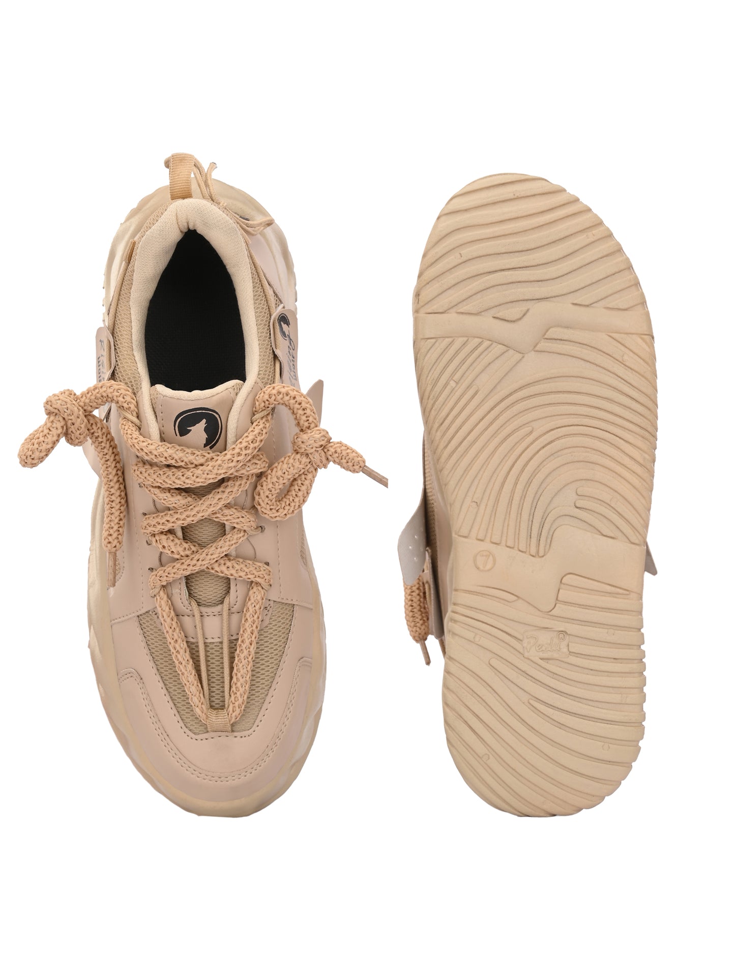 Men’s Tan Sport Shoes – Flexible Lightweight Design with Cushioned Foam Insole