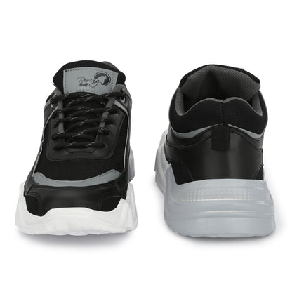 Men’s Grey Stylish Sport Shoes – Flexible Lightweight Design with Cushioned Foam Insole