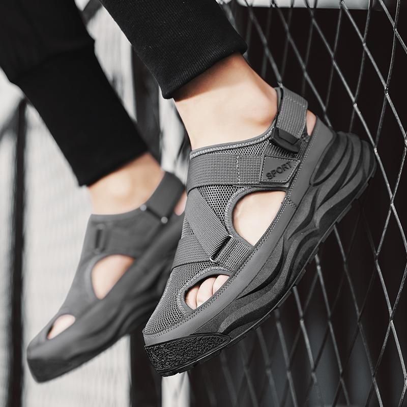 Men’s Closed Toe Breathable Sandals – Casual Synthetic Upper with Durable Rubber Sole