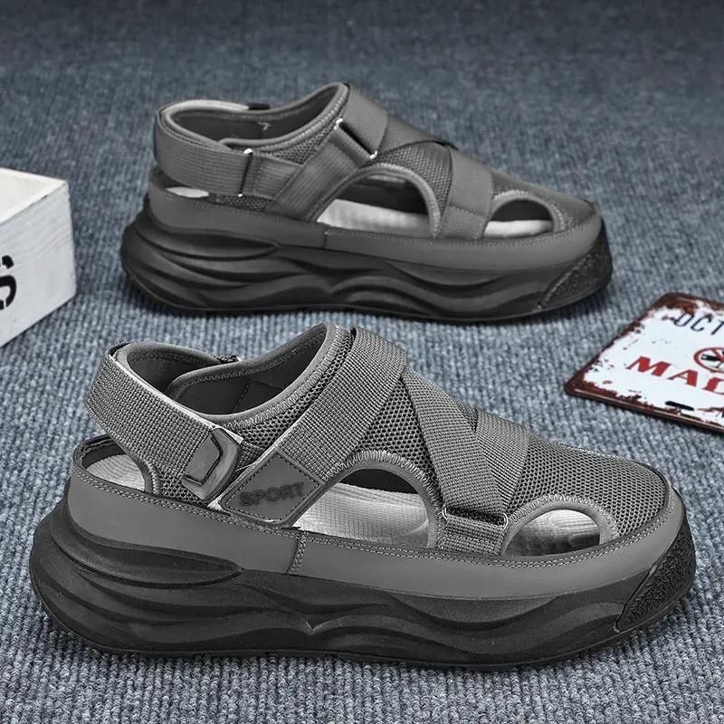 Men’s Closed Toe Breathable Sandals – Casual Synthetic Upper with Durable Rubber Sole