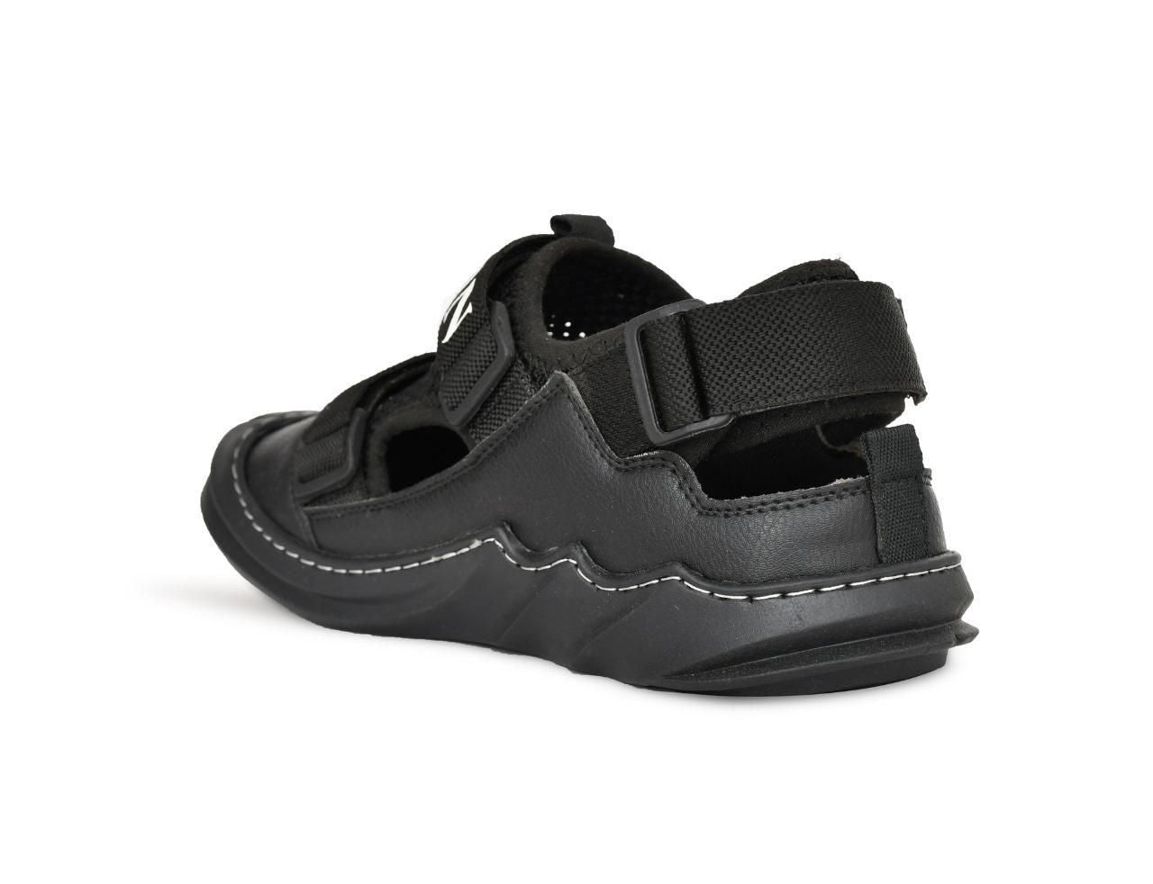 Men’s Casual Daily wear Sandals – Black, Comfortable EVA Sole, Synthetic Upper