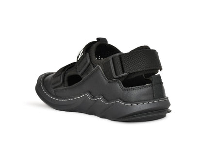 Men’s Casual Daily wear Sandals – Black, Comfortable EVA Sole, Synthetic Upper