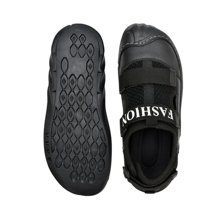 Men’s Casual Daily wear Sandals – Black, Comfortable EVA Sole, Synthetic Upper