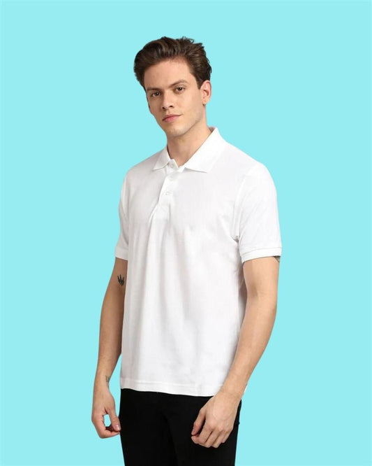 Men’s Matte Solid Half Sleeve Polo T-Shirt – Comfortable Casual Wear, Assorted Colors