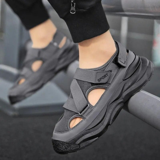 Men’s Closed Toe Breathable Sandals – Casual Synthetic Upper with Durable Rubber Sole