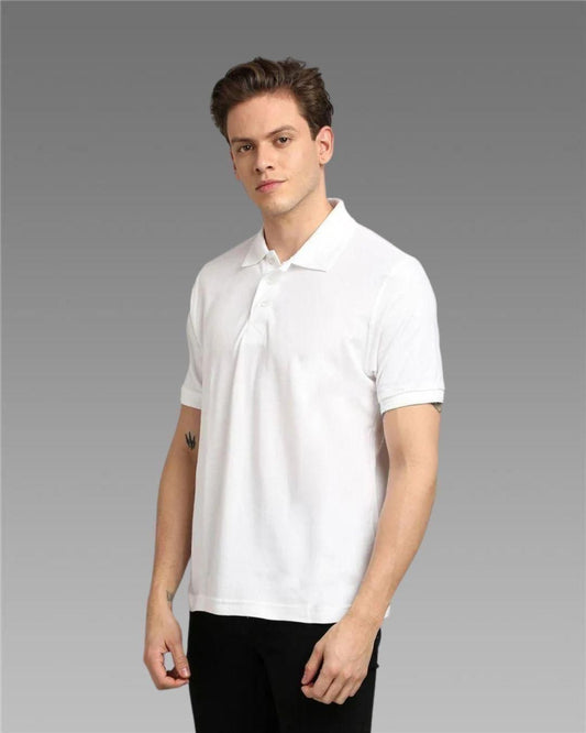 Men’s Matte Solid Half Sleeve Polo T-Shirt – Comfortable Casual Wear, Assorted Colors
