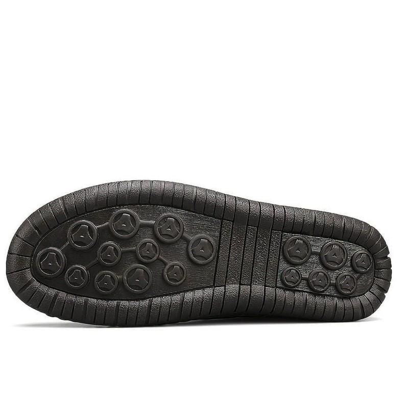 Men’s Stitching Breathable Slip-On Shoes – Anti-Skid Casual Footwear in Black/Brown