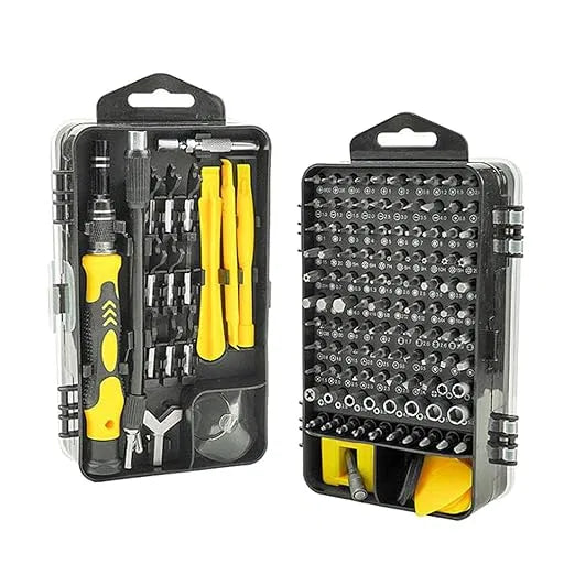 Screwdriver Repair Tool Kit with Case – Professional Hand Tools for Cellphone, Laptop & DIY (Yellow)