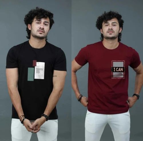 Men’s Cotton T-Shirt Combo (Pack of 2) | Round Neck, Half Sleeves