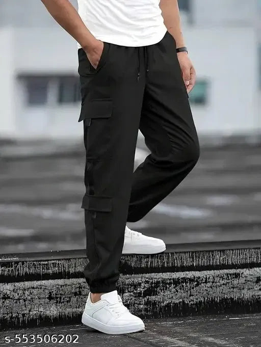 Men’s Cargo Joggers – Cotton Satin Blend, 5 Pockets, Stylish & Comfortable