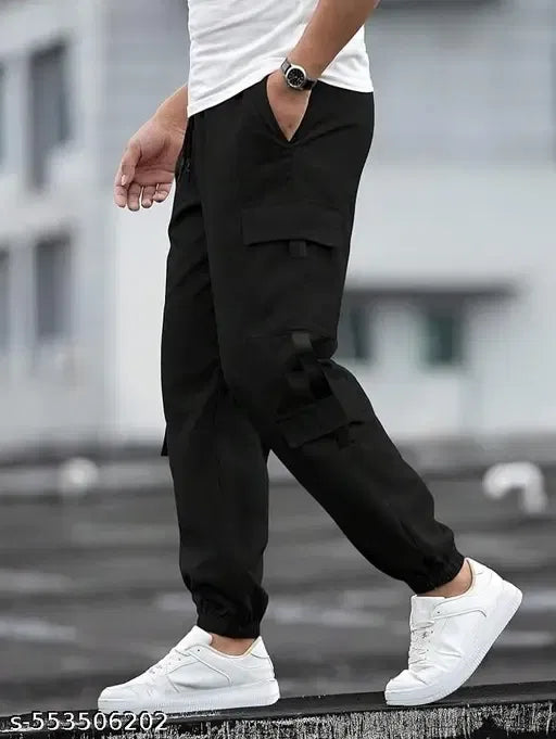 Men’s Cargo Joggers – Cotton Satin Blend, 5 Pockets, Stylish & Comfortable